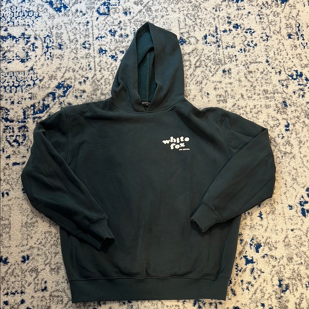 White Fox Green Hoodie